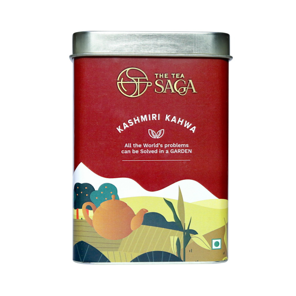 The Tea Saga Kashmiri Kahwa | Green Tea That Works as a Best Remedy for Common Cold | Select Tin