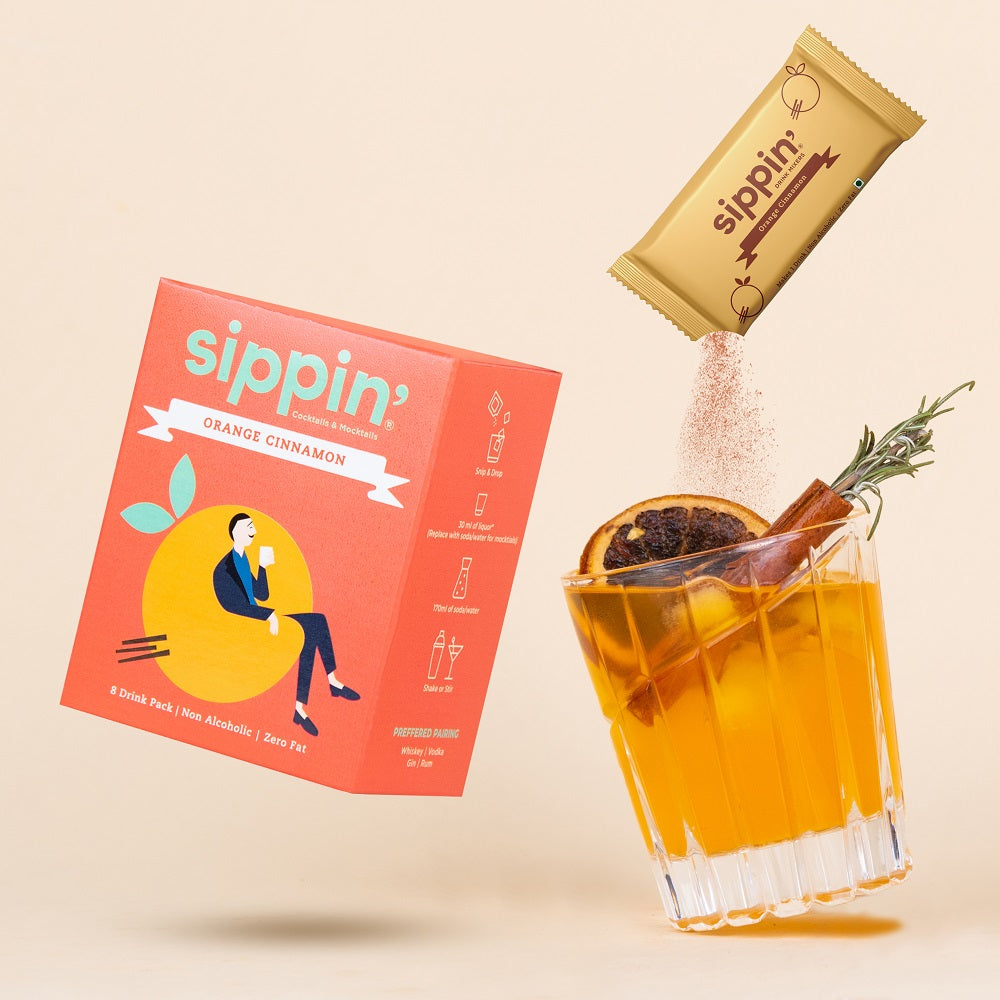 Sippin' Orange Cinnamon Instant Drink Mixers | Pack of 8