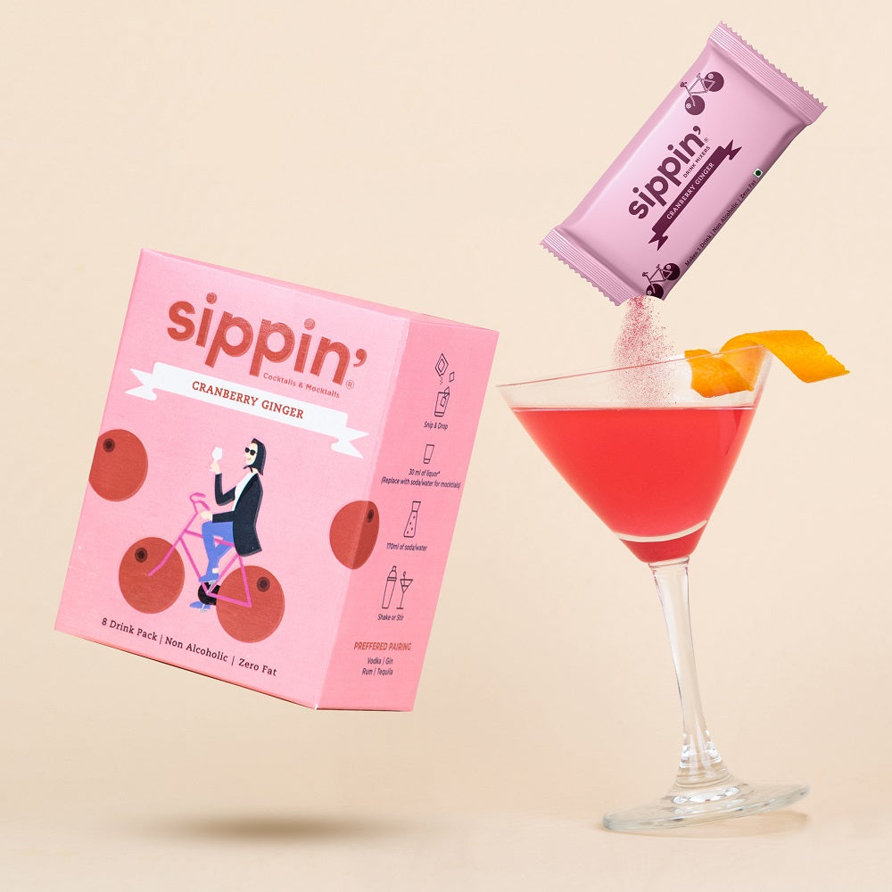 Sippin' Cosmo-Cranberry Ginger instant Drink Mixer | Pack of 8