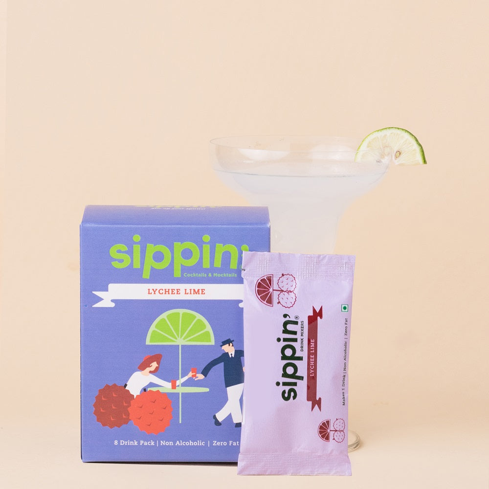 Sippin' Lychee Lime Instant Drink Mixers | Pack of 8