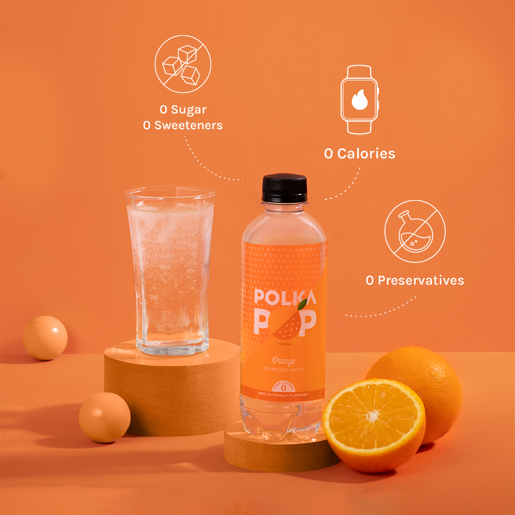 Polka Pop Orange Sparkling Water