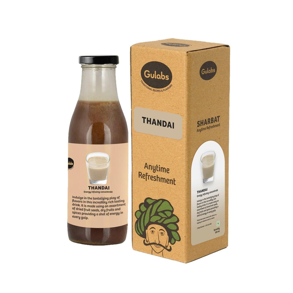Gulabs 100% Natural Thandai | 500ml - DrinksDeli India