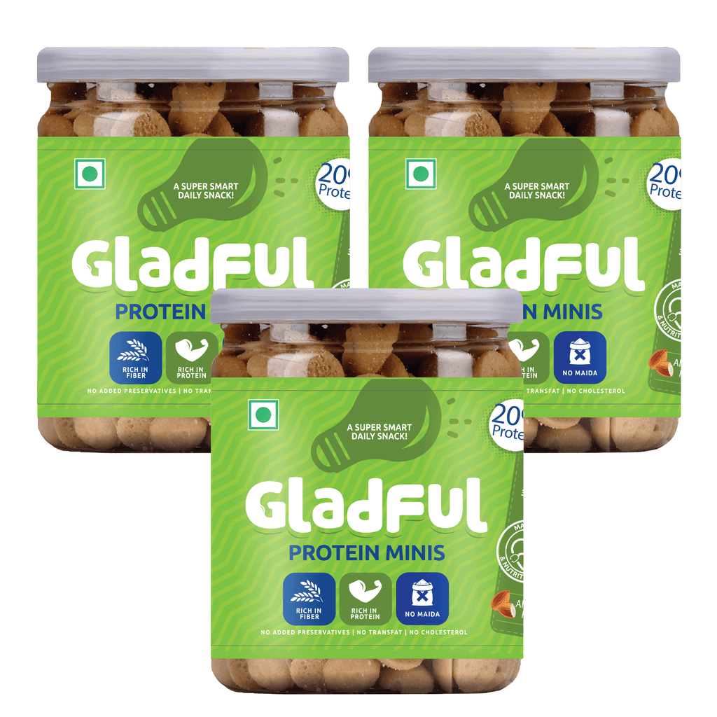Gladful Almondy Protein Mini Cookies | Select Pack - DrinksDeli India