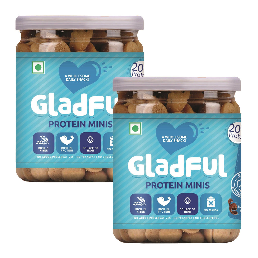Gladful Chocolatey Protein Mini Cookies | Select Pack - DrinksDeli India
