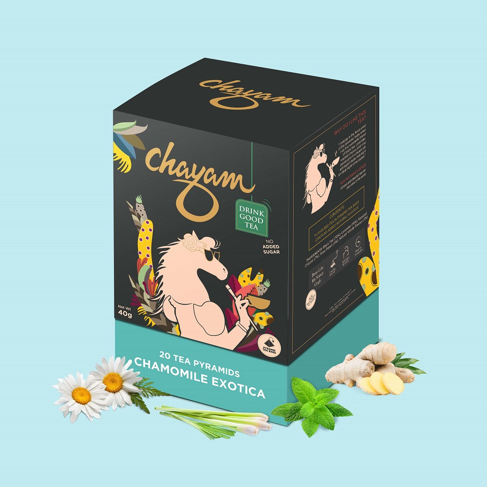 CHAYAM Chamomile Green Tea with Peppermint - Wellness Tea