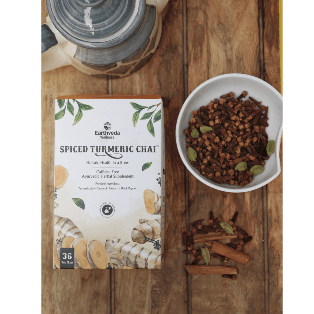 Earthveda Spiced Turmeric Chai | Select Pack - DrinksDeli India