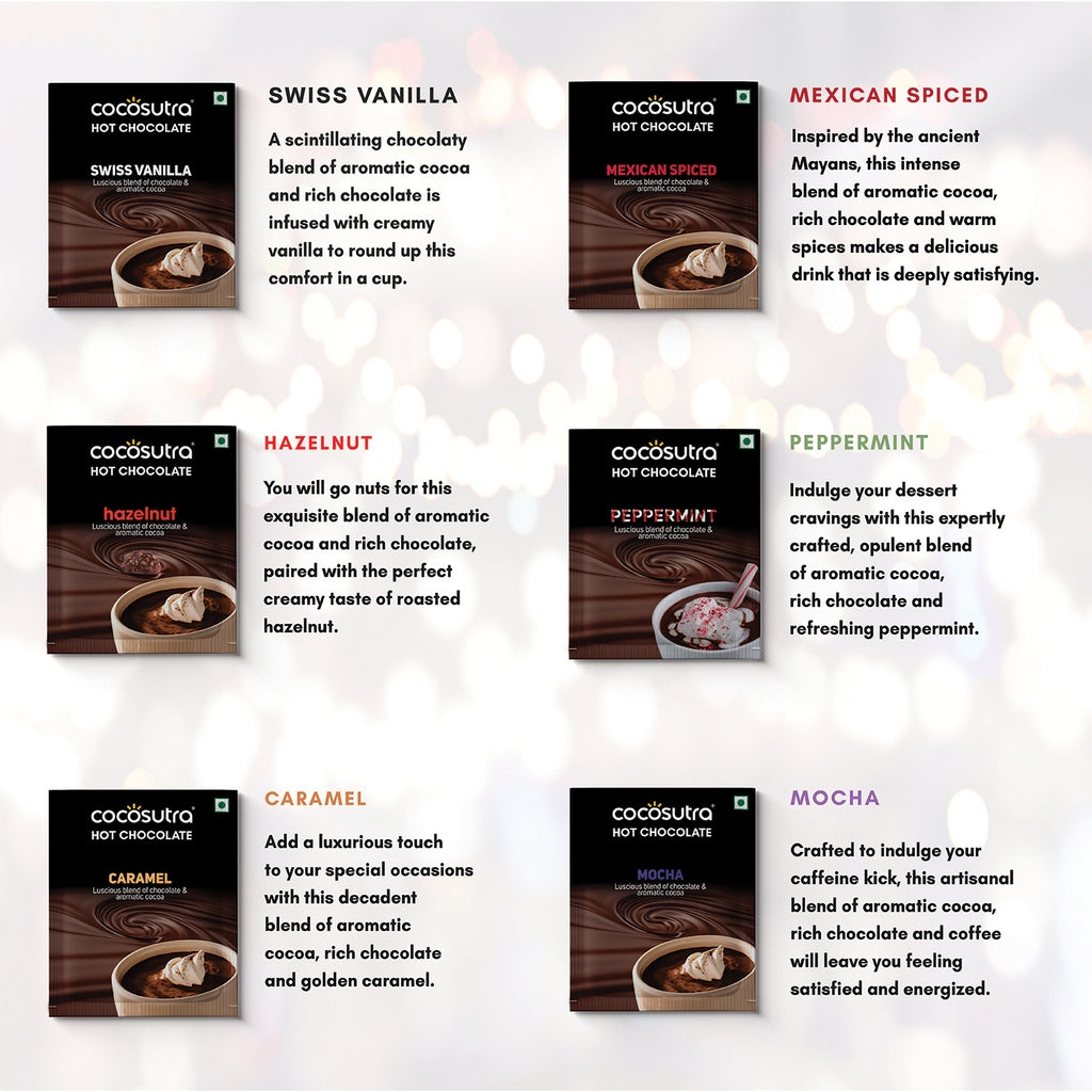 Cocosutra Hot Chocolate Signature Serves Collection | Pack of 12