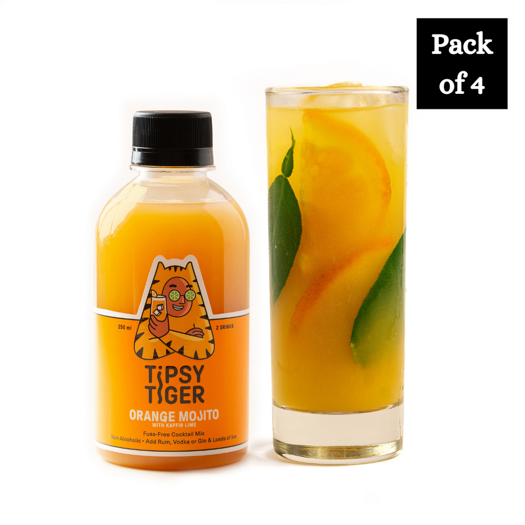 Tipsy Tiger Orange Mojito with Kaffir lime | Pack of 4 Tipsy Tiger