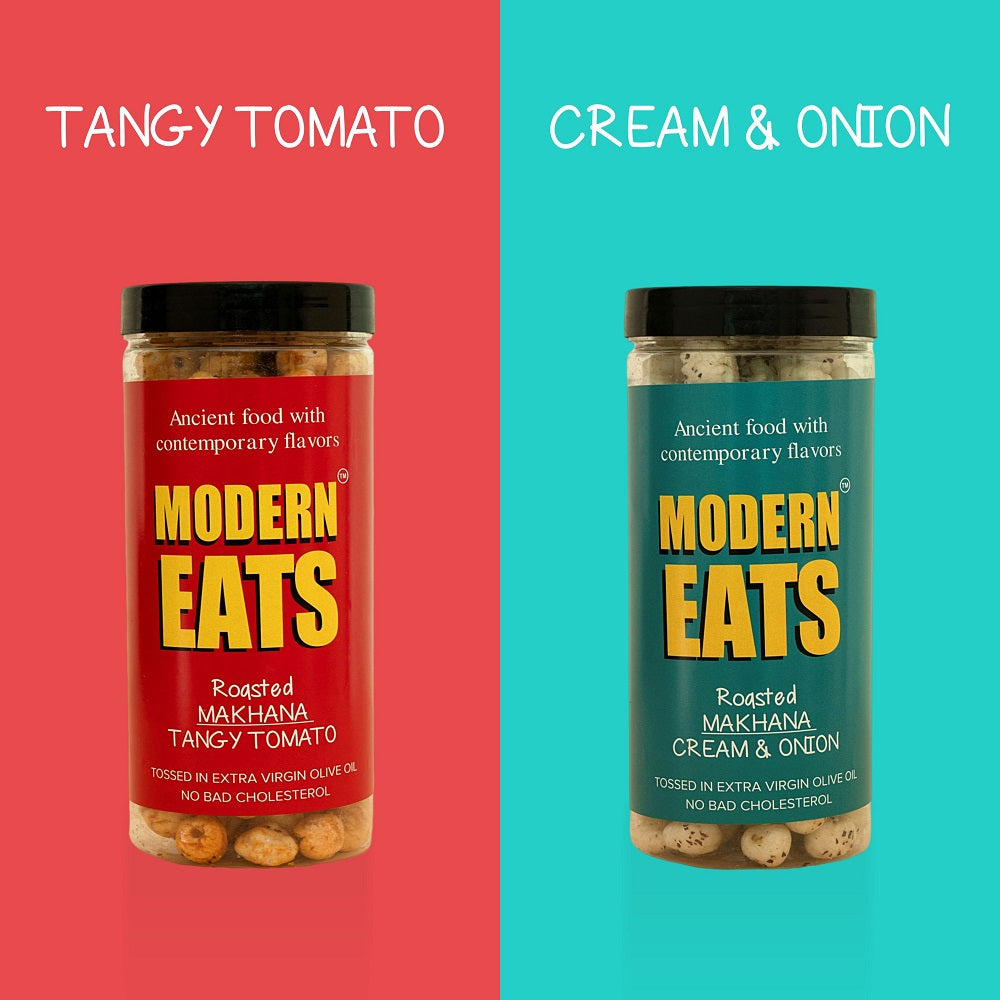 Modern Eats Flavored Makhana Tangy Tomato and Cream & Onion
