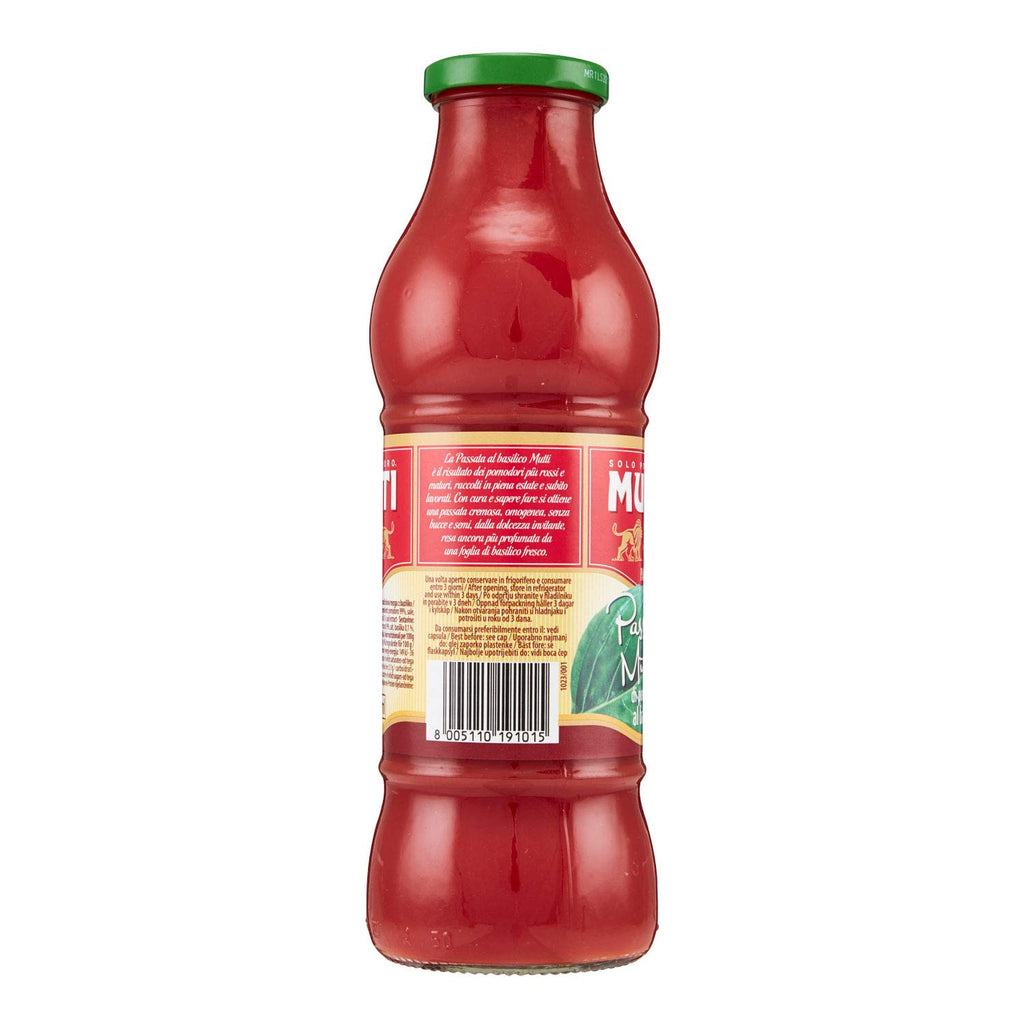 Mutti Tomato Puree with FRESH BASIL Bottle | 700gm
