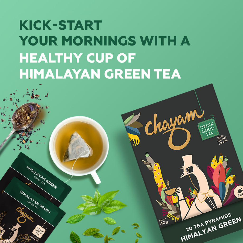 CHAYAM Pure Himalayan Green Tea - Premium Whole Leaf