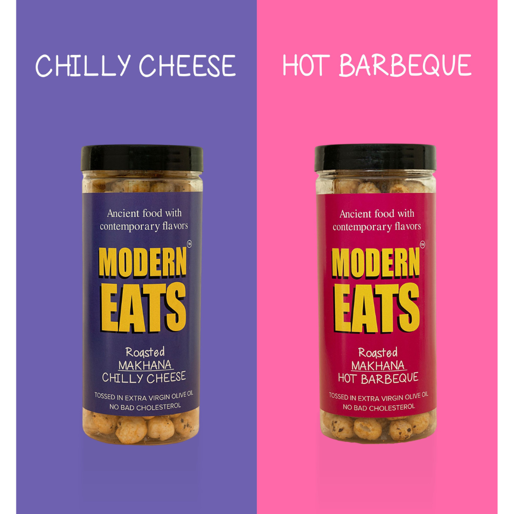 Modern Eats Flavored Makhana Chilly Cheese and Hot Barbeque