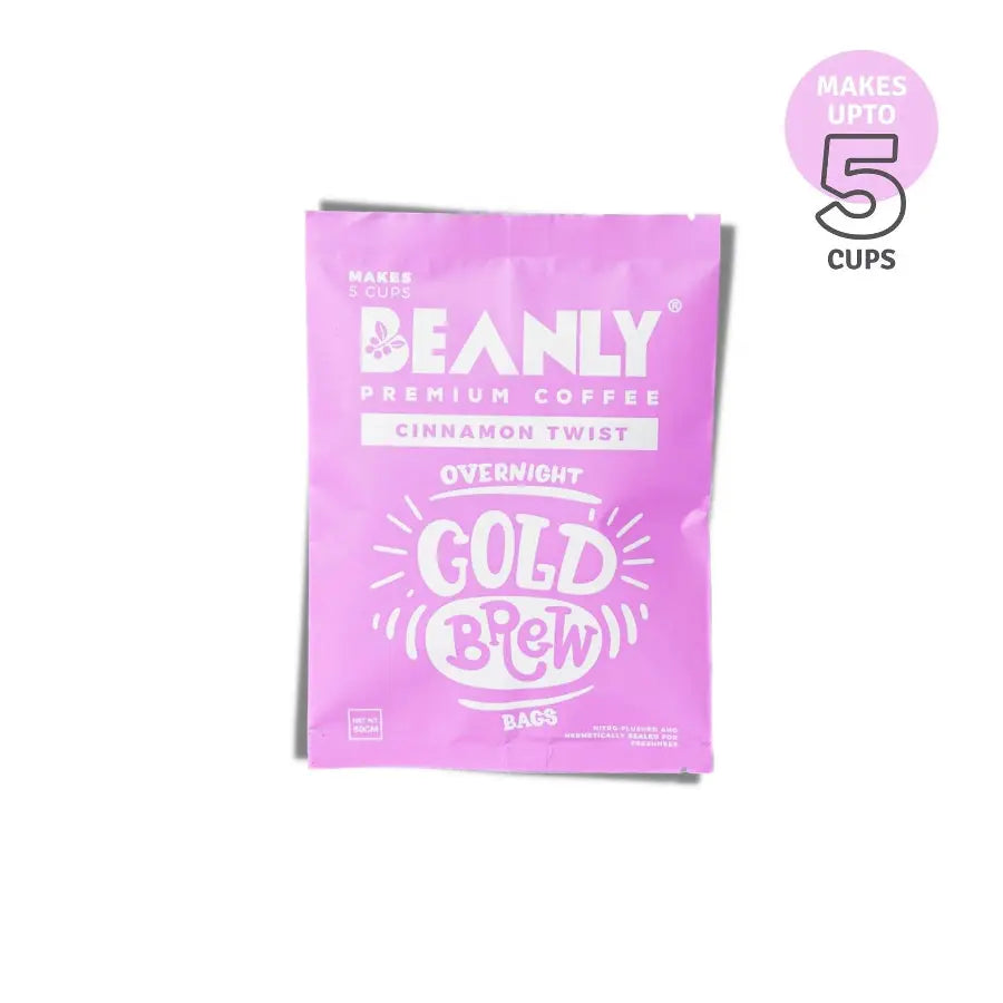 Beanly Cinnamon Twist Overnight Cold Brew Bag | Pack of 5 - DrinksDeli India