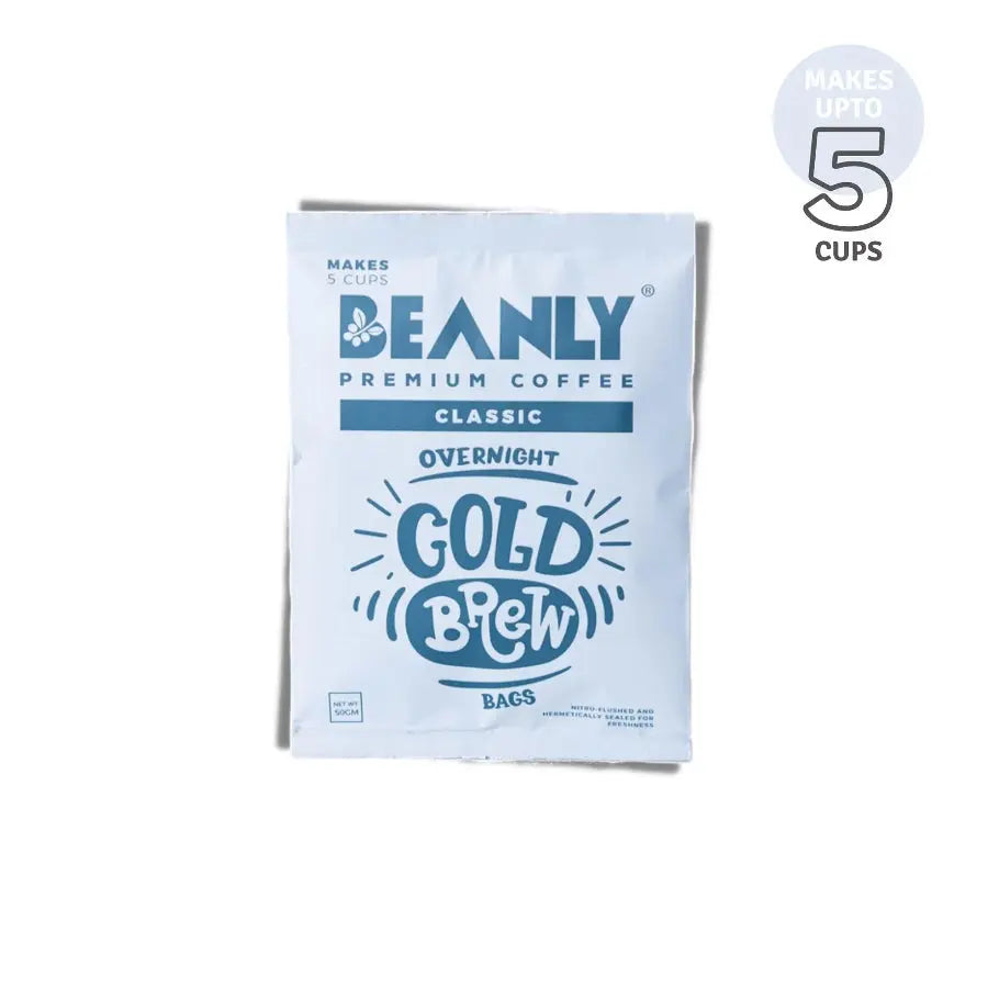 Beanly Classic Overnight Cold Brew Bag| Pack of 5 - DrinksDeli India