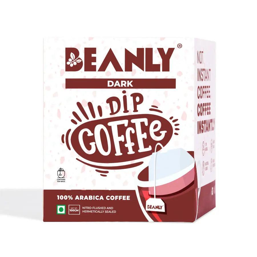 Beanly Dark Dip Coffee| Pack of 10 - DrinksDeli India