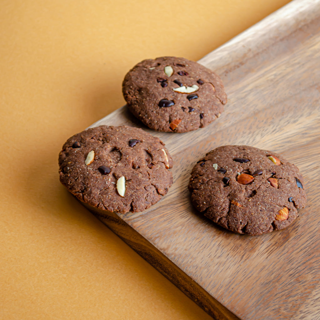 The Mint Enfold Dark-Chocolate Almond Butter Cookies  | Pack of 6