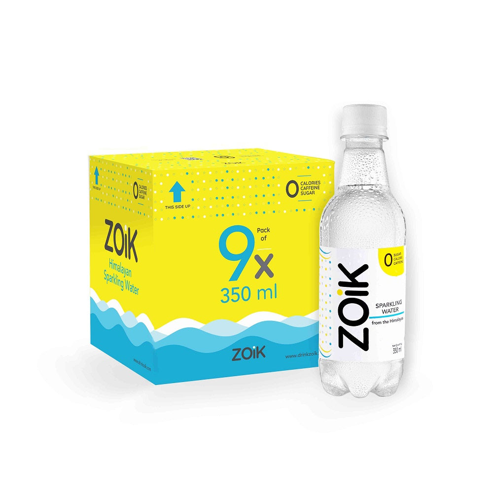 ZOiK Natural Mineral Sparkling Water | Pack of 9