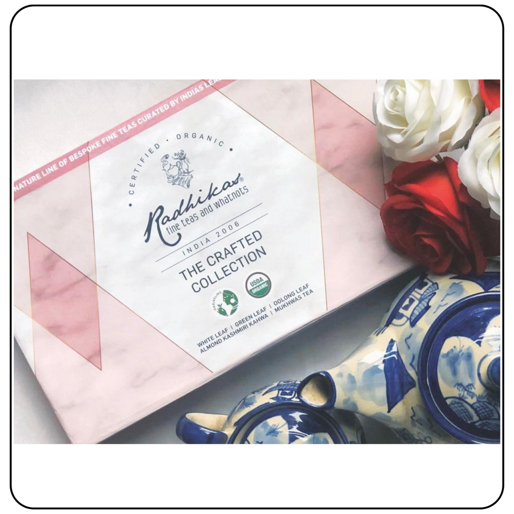 Radhikas Fine Teas The Crafted Collection| 5 flavour Pack | Gift Box