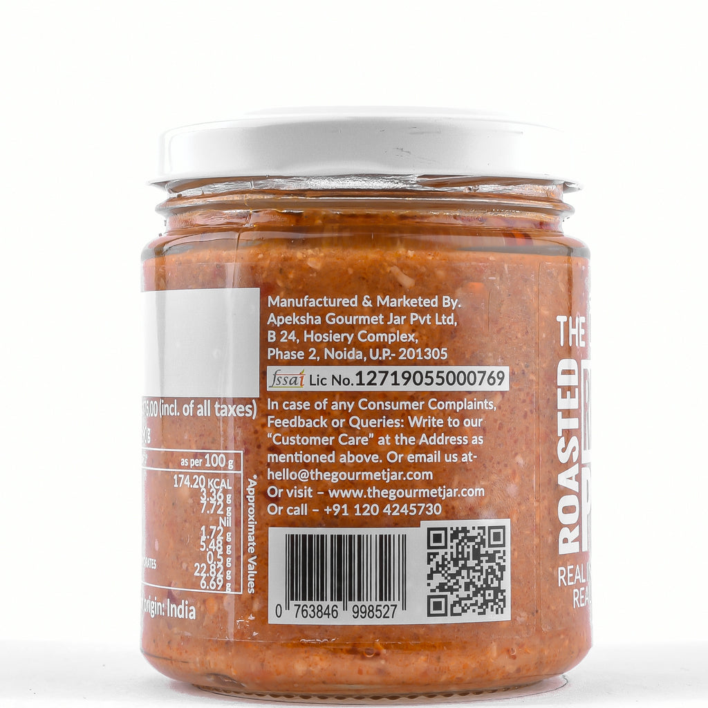 The Gourmet Jar Roasted Red Pepper Pesto| with Chironji seeds| 190gms TGJ