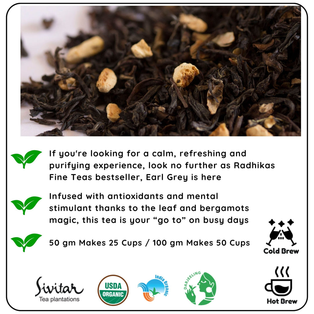 Radhikas Fine Teas Purifying Earl Grey Tea | Select Pack