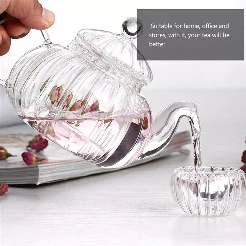 Radhikas Fine Teas Exquisite Victorian Glass Kettle With Infuser