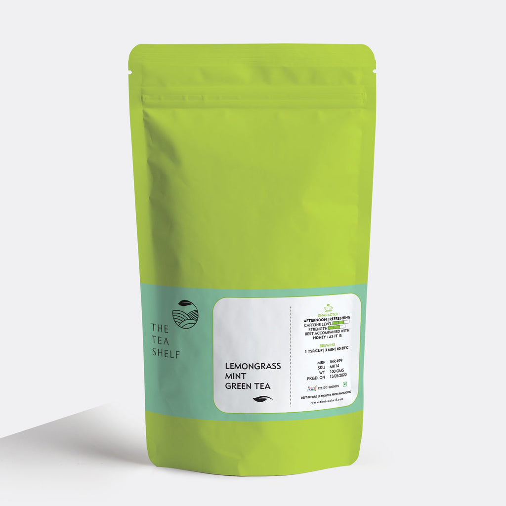 The Tea Shelf Lemongrass Mint Green Tea| Select Pack The Tea Shelf