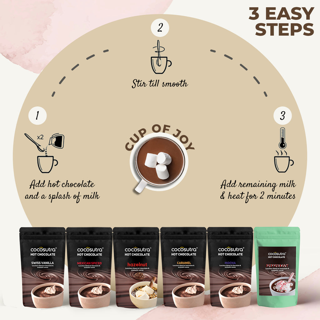 Cocosutra Hot Chocolate 6 Blends | Pack of 6