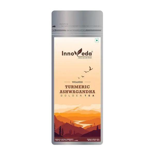 Innoveda Herb Turmeric Ashwagandha Golden Tea | 50g - DrinksDeli India