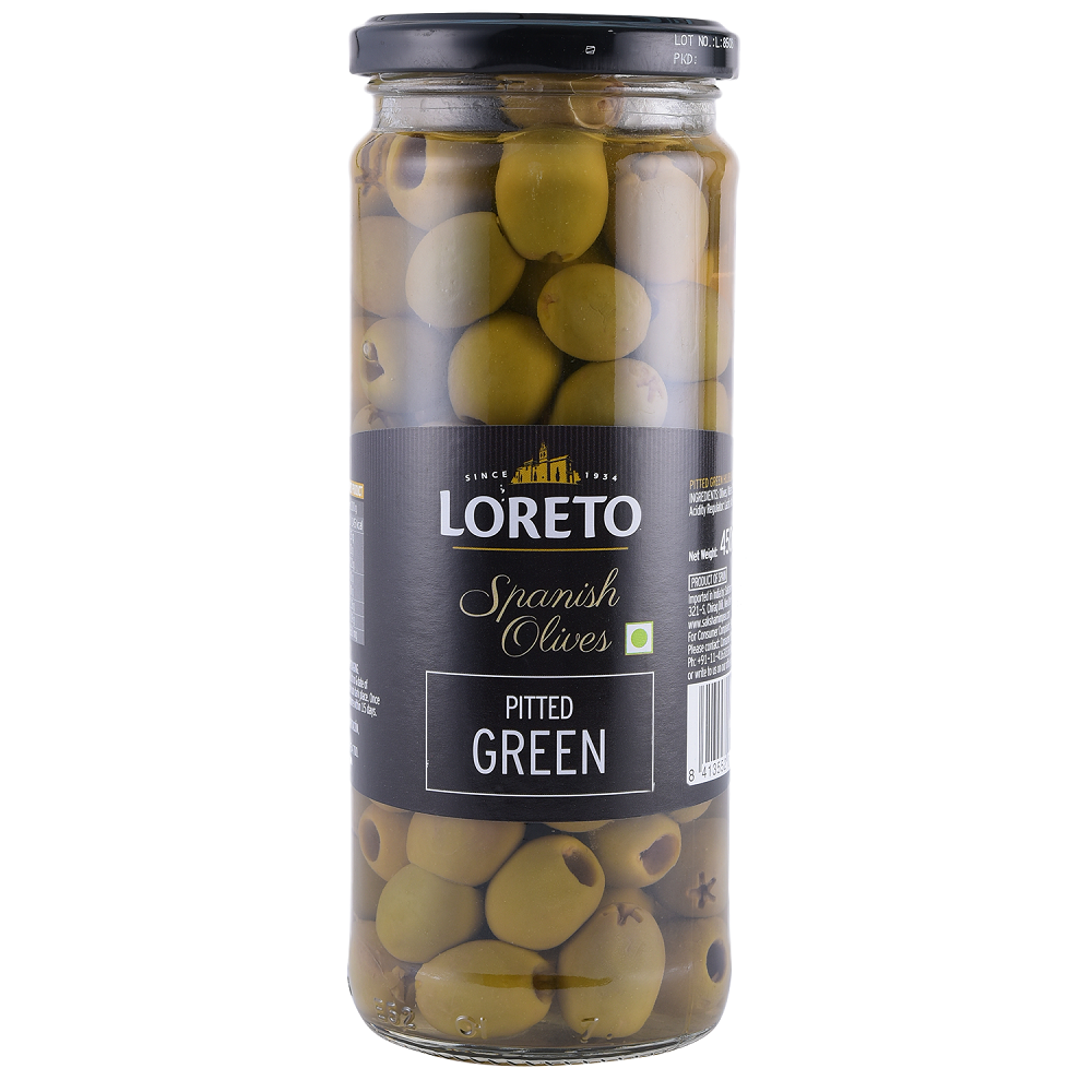 Loreto Pitted Green Olives  | 450g
