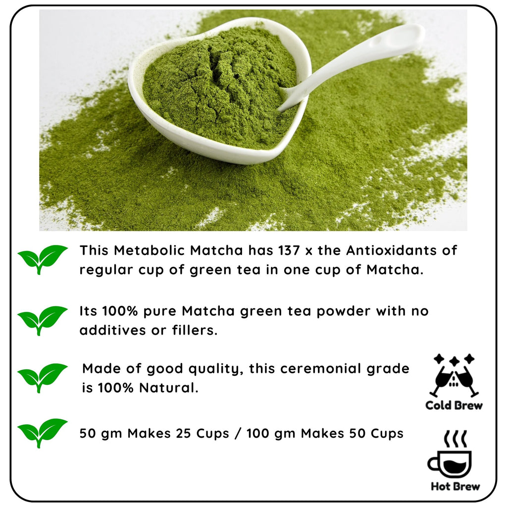 Radhikas Fine Teas Metabolic Kyoto Matcha | 50 gm