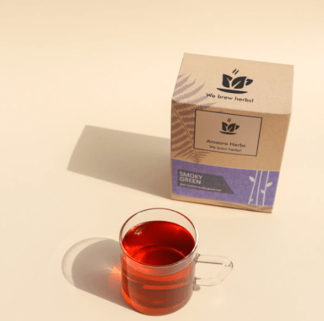 Amaara Herbs Smoky Green| Pan Roasted Green Tea| 100g - DrinksDeli India