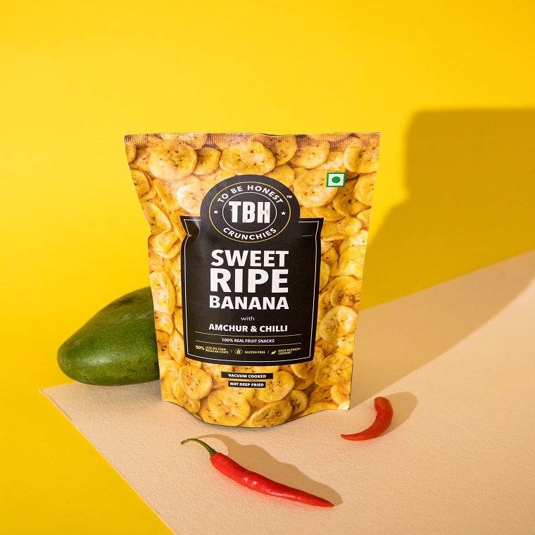 TBH Sweet Ripe Banana Chips | Pack of 3 To Be Honest