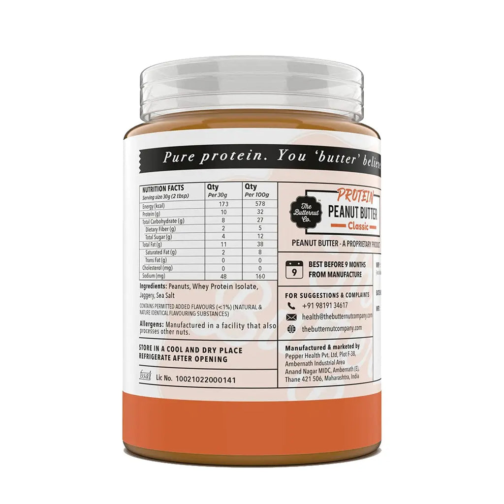 The Butternut Co. Protein Classic Peanut Butter | Creamy | 925g Butternut Mou