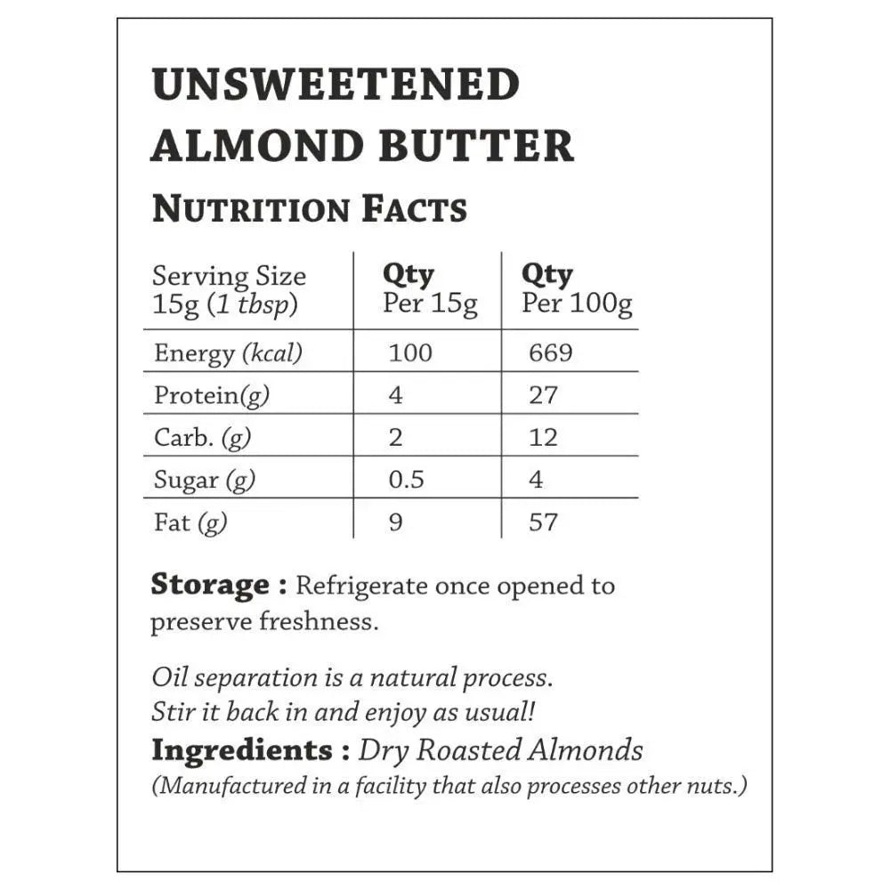 The Butternut Co.Unsweetened Almond Butter | Creamy | Select Pack Butternut Mou