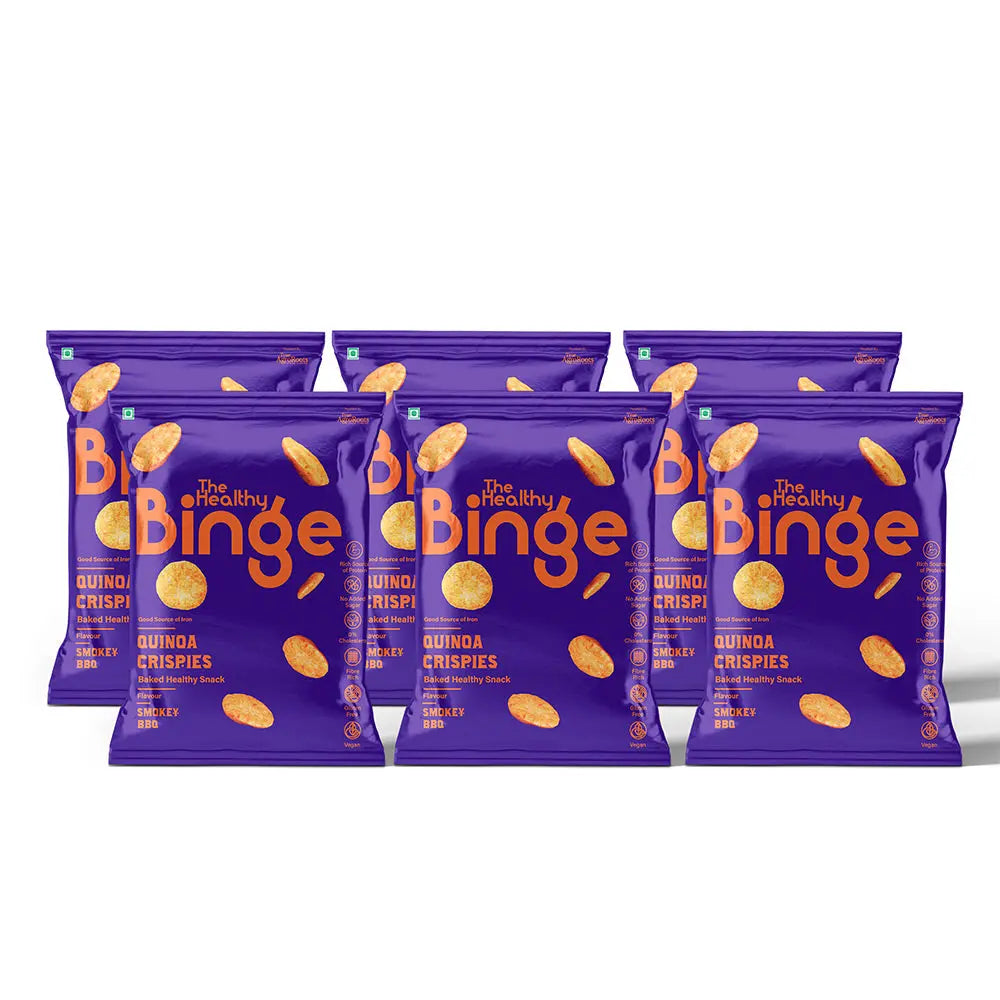 The Healthy Binge Quinoa Crispies Smokey BBQ | Pack of 6 The healthy binge