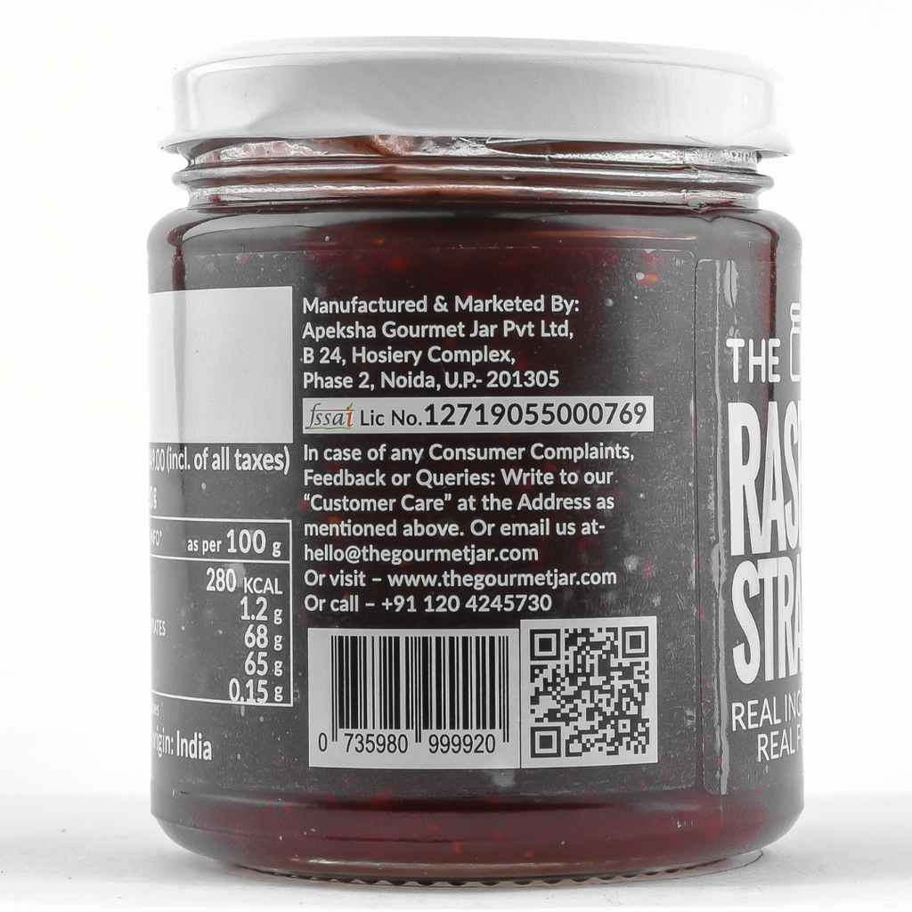 The Gourmet Jar Raspberry  Strawberry Preserve | 230gms TGJ