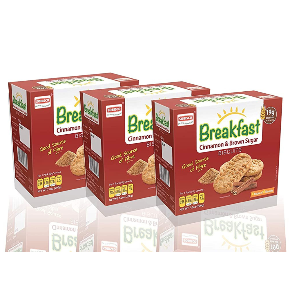 Sona Biscuits SOBISCO Breakfast Cinnamon & Brown Sugar Biscuits Good Source of Fiber | Select Pack