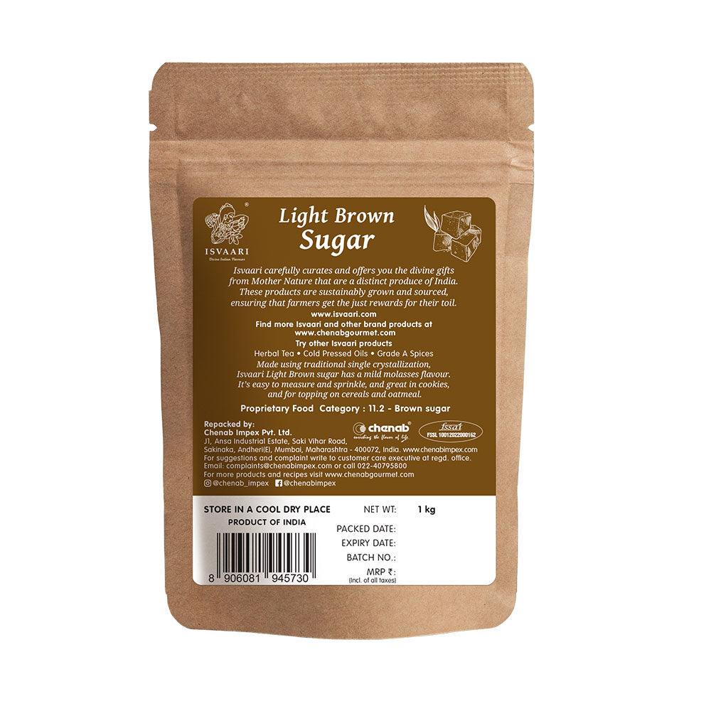 Isvaari Light Brown Sugar | 1kg Chenab Impex