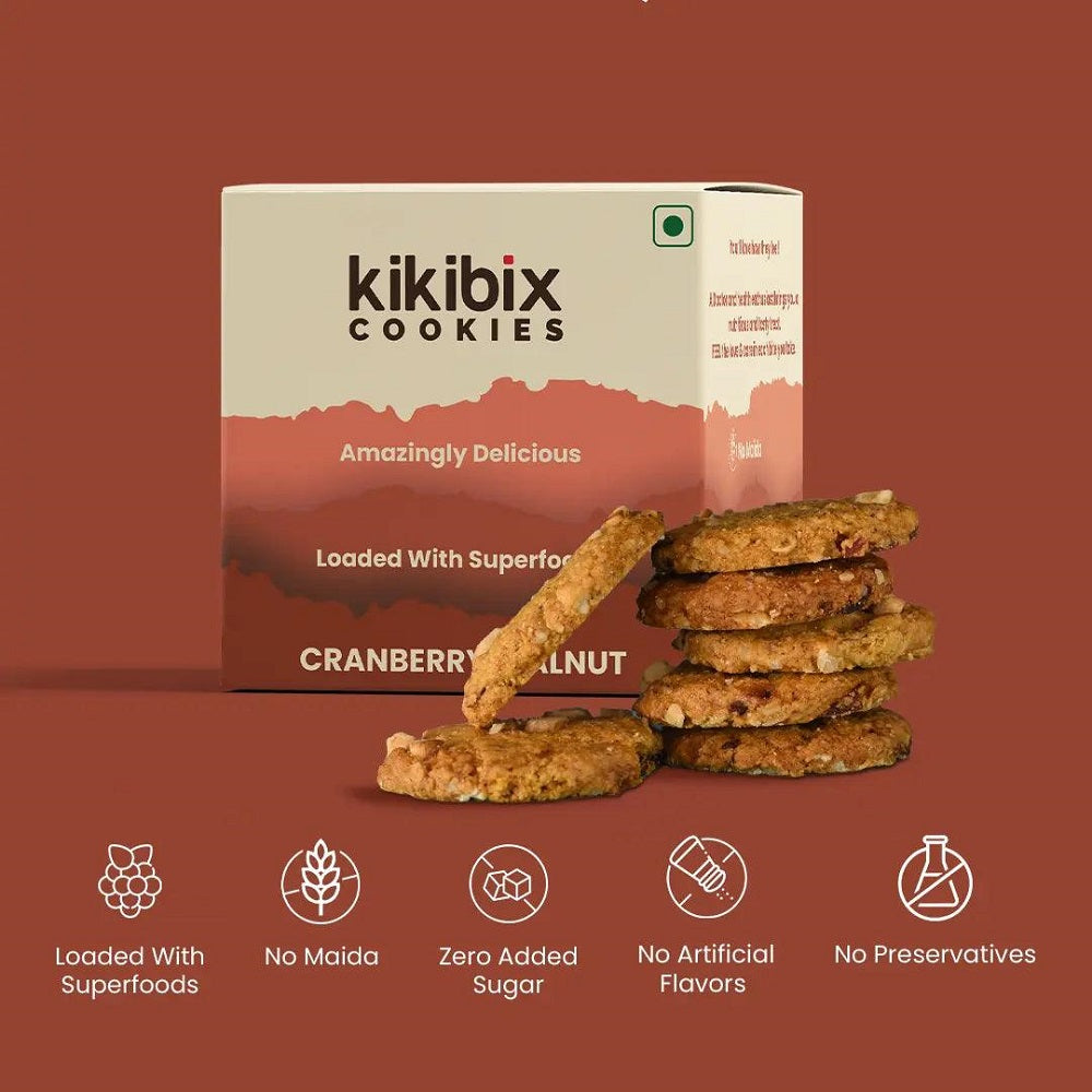 Kikibix Cranberry Walnut Cookies | 300gm