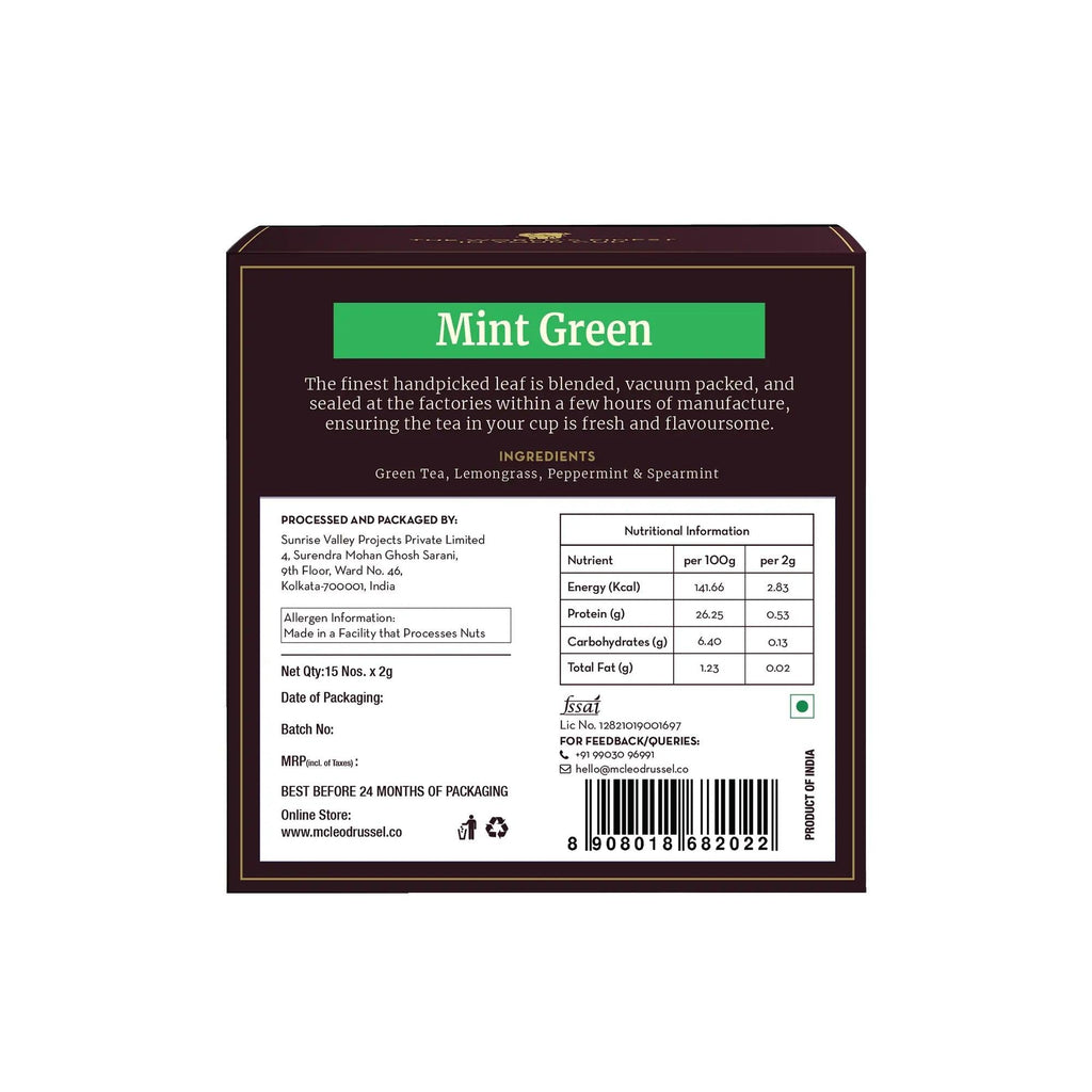 McLeod Russel 1869 Mint Green Tea | Select Pack - DrinksDeli India