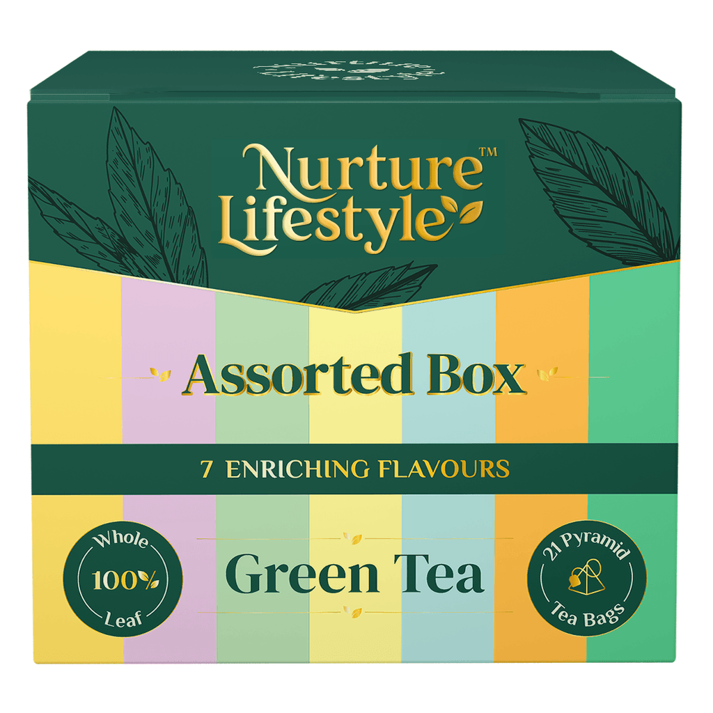 Nurture Lifestyle Assorted Box 7 Enriching Green Tea | 21 Pyramid Tea Bags Nurture Lifestyle