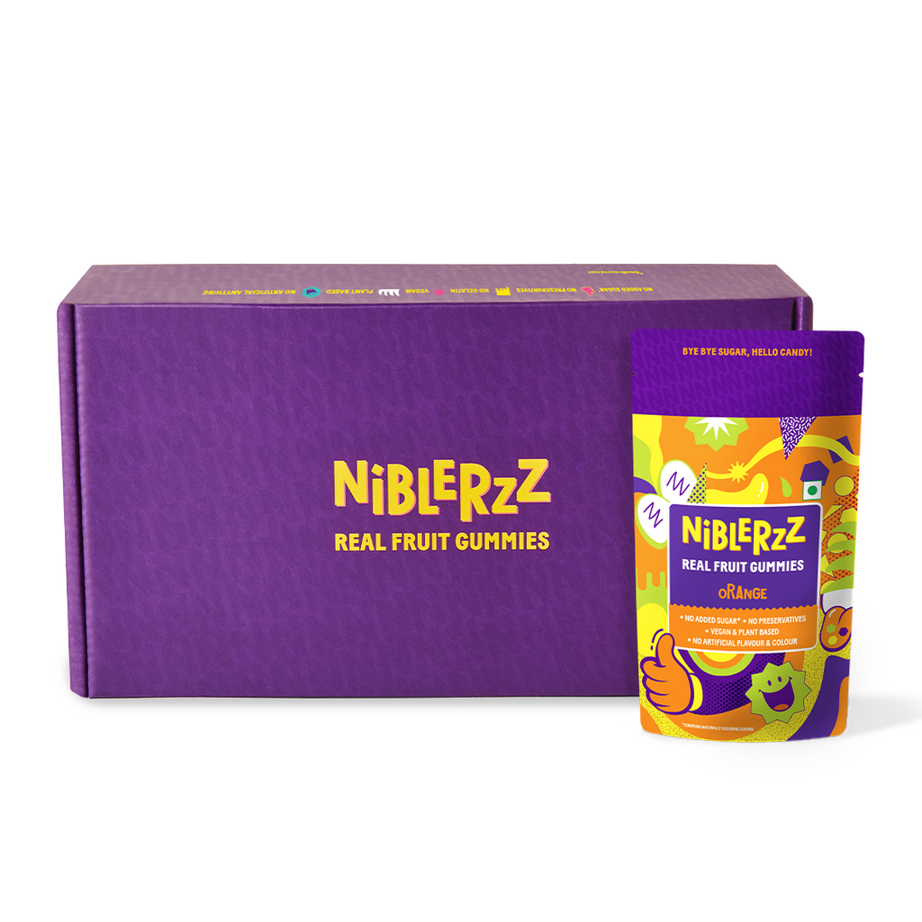 Niblerzz Real Fruit Gummies Orange- pack of 3