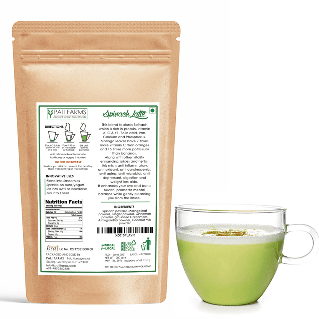 Pali Farms' Spinach Latte Blend | Pack of 200g Pali Farms