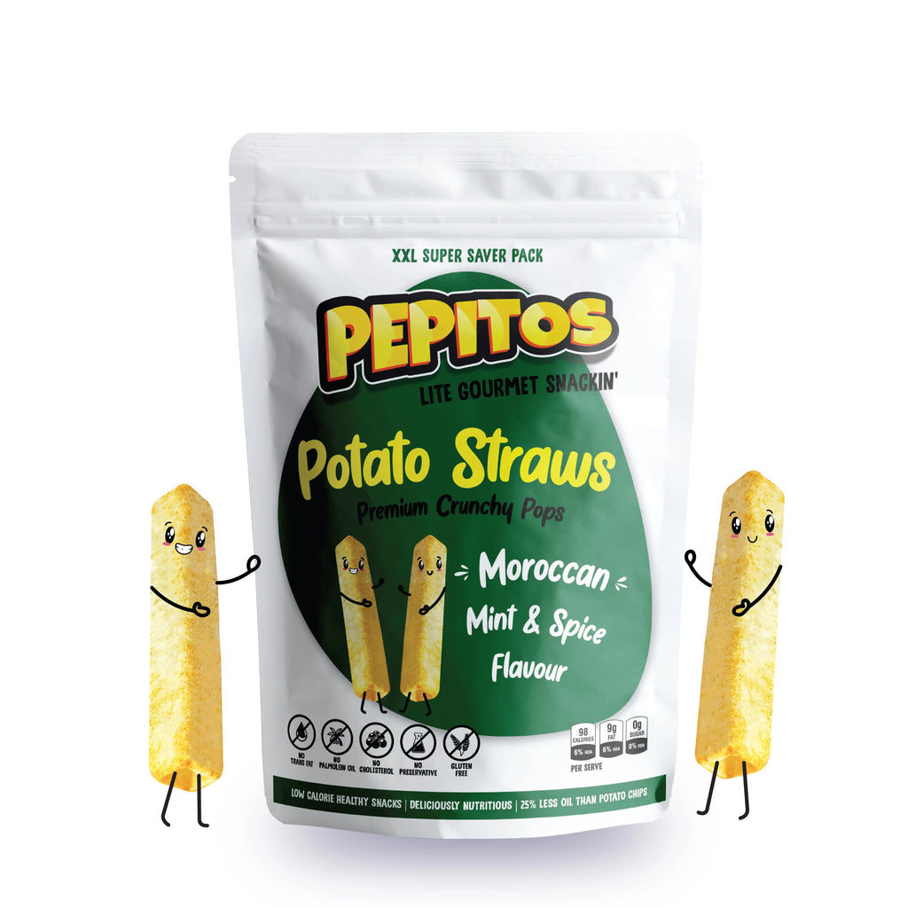 Pepitos Potato Straws Moroccan Mint and Spice Mix Flavour | Pack of 8 pepitos
