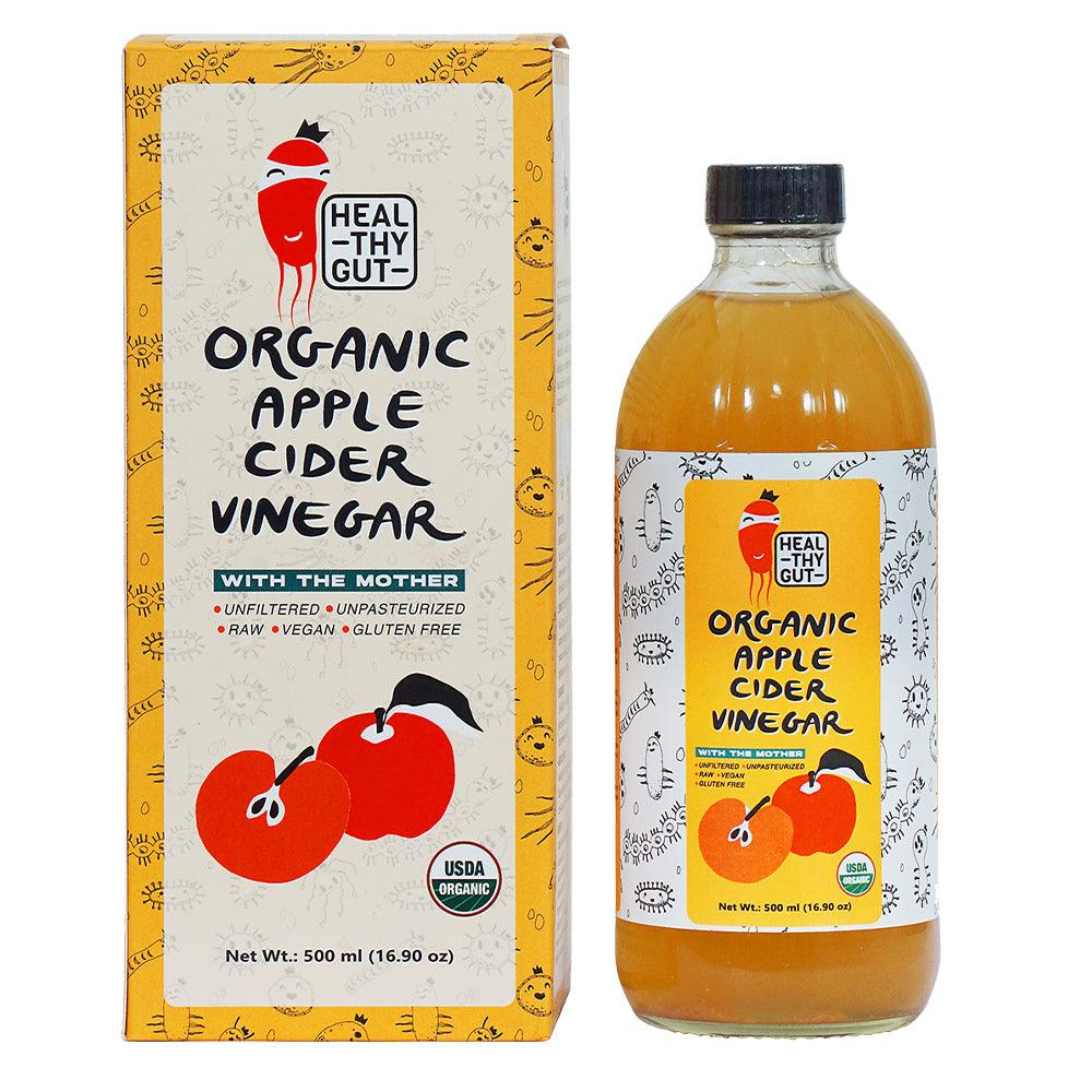 Healthy Gut Organic Apple Cider Vinegar  | 500ml - DrinksDeli India