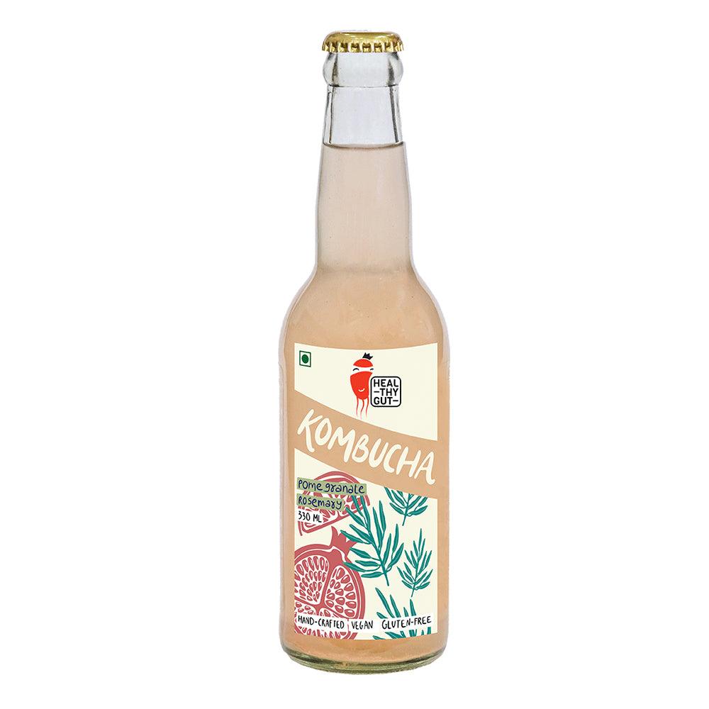 Healthy Gut Kombucha Promogranate Rosemary | Pack of 2 - DrinksDeli India